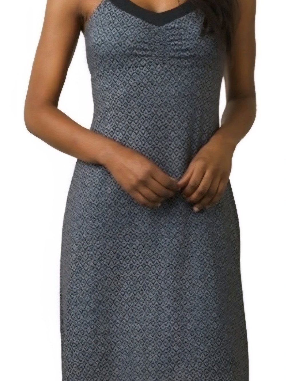Prana Grey Patterned Sporty Dress With Integrated Bra